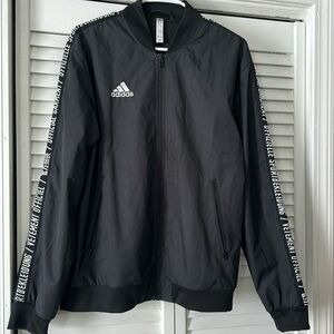 Adidas black bomber jacket